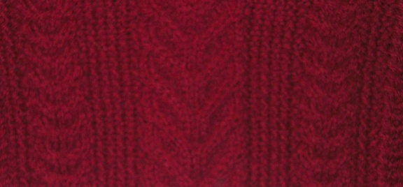 Close-up of "Amhra'n Gra'" sweater.