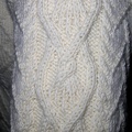 Close-up of Aran sweater sleeve