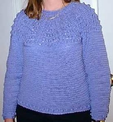 Blue Luster-Sheen pullover sweater