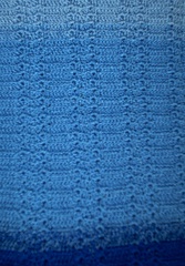 Shaded blue nylon pullover (detail)