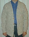 Men's Aran sweater (front)