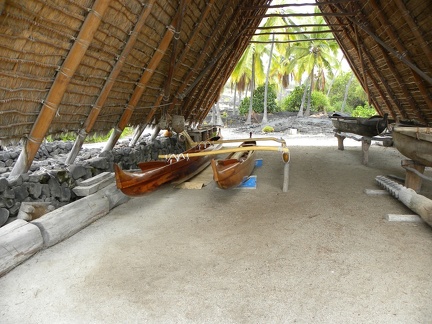 and that this canoe was discovered recently and is estimated to be 200 years old. It has been restored to its original appearanc